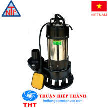 MÁY BƠM CHÌM NƯỚC THẢI CÓ PHAO NTP HSF250-1.75 265T 1HP 220V 