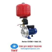 MÁY BƠM TĂNG RÁP CỤM TĂNG ÁP MARO CDXM90/10 + BÌNH 12L - 1HP - 220V