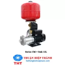 MÁY BƠM TĂNG RÁP CỤM TĂNG ÁP MARO CM2-60 + BÌNH 12L - 1HP - 220V